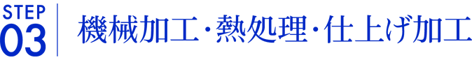 機械加工・熱処理・仕上げ加工