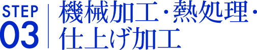 機械加工・熱処理・仕上げ加工